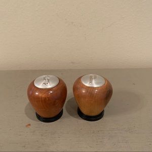Vintage Mid-Century Wood Salt And Pepper Shakers